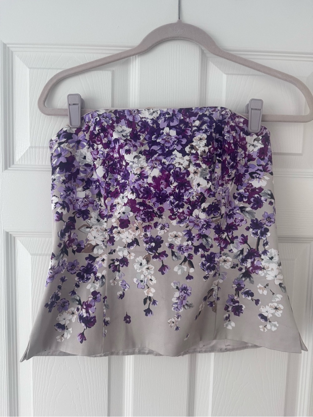 White House Black Market floral bustier